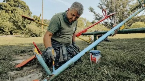 El municipio realizó tareas de puesta en valor en la plaza Guardacostas Río Iguazú