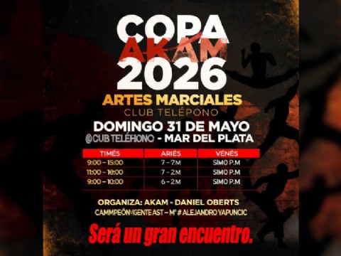La Ciudad recibirá una nueva edición de la Copa AKAM 2026 con competidores de toda la región