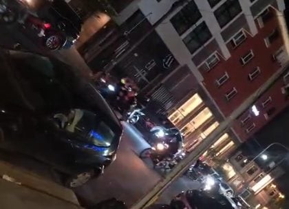 Nueva caravana ilegal de motos generó preocupación la ciudad