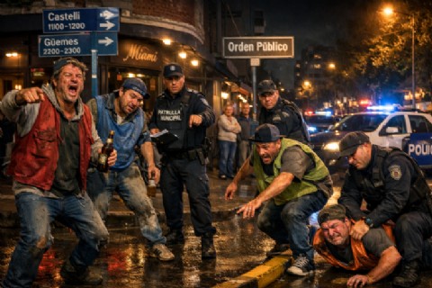 Intervención del CPM por disturbios de trapitos en Castelli y Güemes