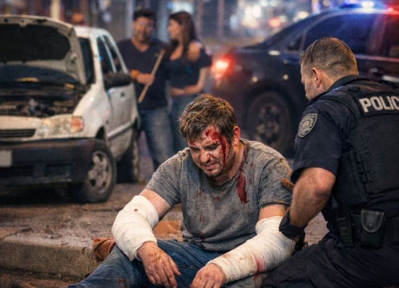 Intentó robar un Fiat Uno, lo descubrieron, lo corrieron y terminó en el hospital con ambos brazos fracturados