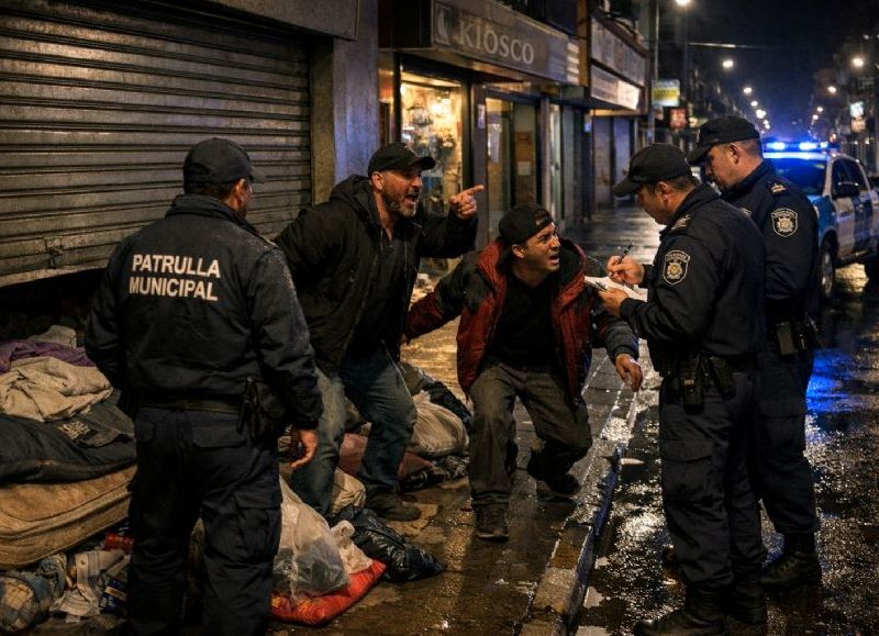 La Patrulla Municipal intervino por personas acampando en Primera Junta al 200 y uno tenía pedido de captura