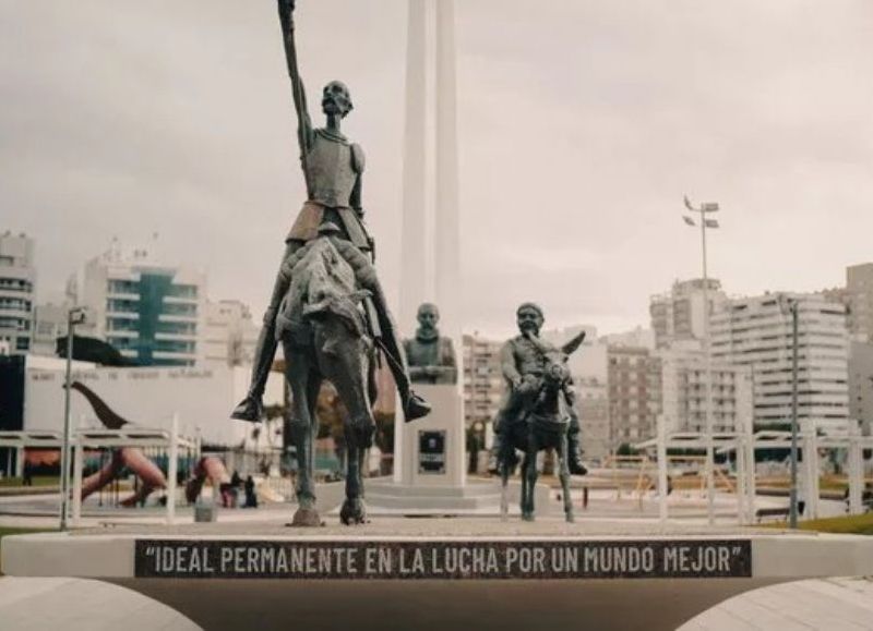 El Municipio finalizó la puesta en valor del monumento a Cervantes