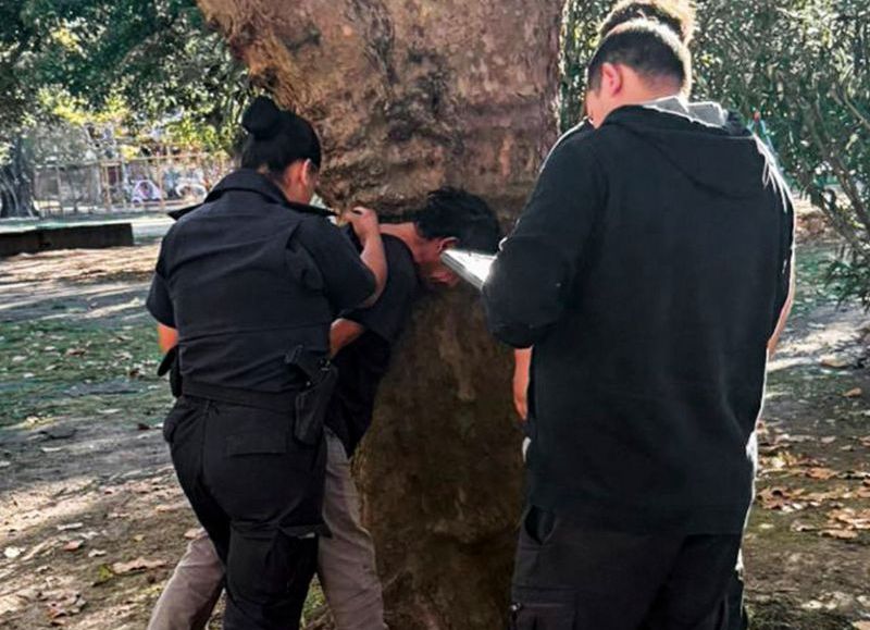 Aprehendido tras amenazar al personal durante un operativo en el centro