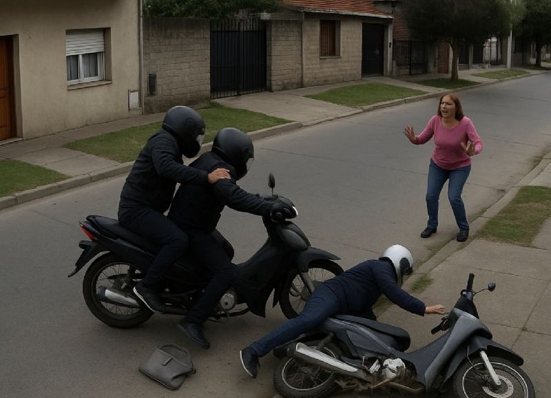VIDEO | Así atacaron dos motochorros a una mujer cuando llegaba a su casa en Mar del Plata