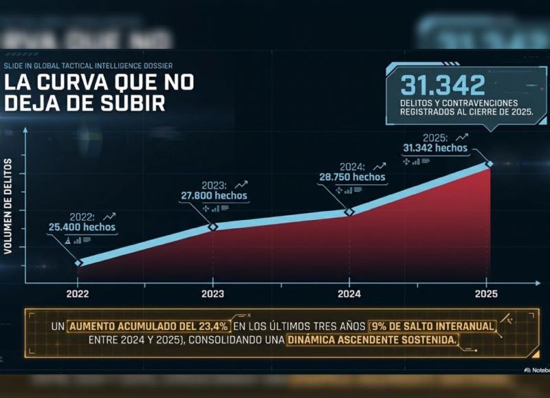 Preocupación: se registró un aumento de delitos y homicidios en la ciudad durante el inicio de 2026