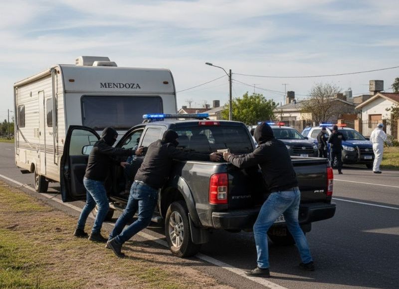 VIDEO | Asaltaron a una familia de turistas de Mendoza y huyeron en su camioneta con casa rodante