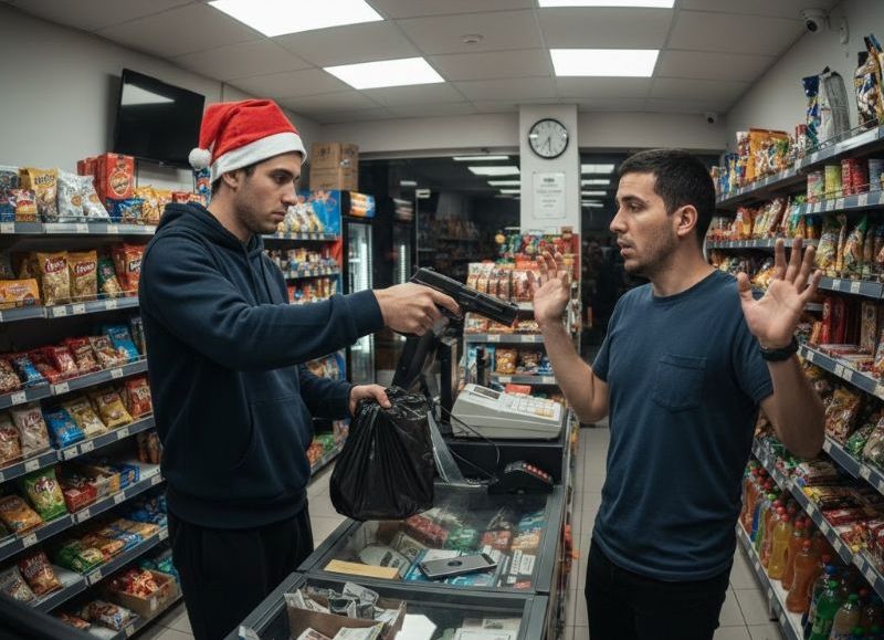 VIDEO | Así detuvieron a un joven por un robo armado a un drugstore