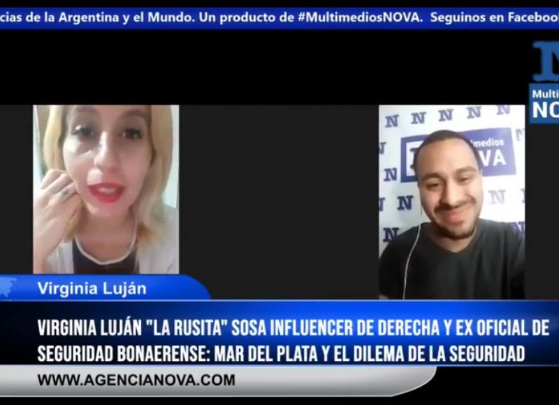 La influencer derechista Virginia Luján Sosa expone la inseguridad en la ciudad